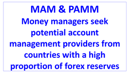 seek providers from countries with high forex reserves en